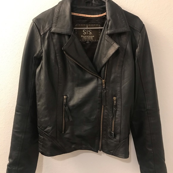 NEW!! sTs Leather Biker Jacket - Picture 3 of 5
